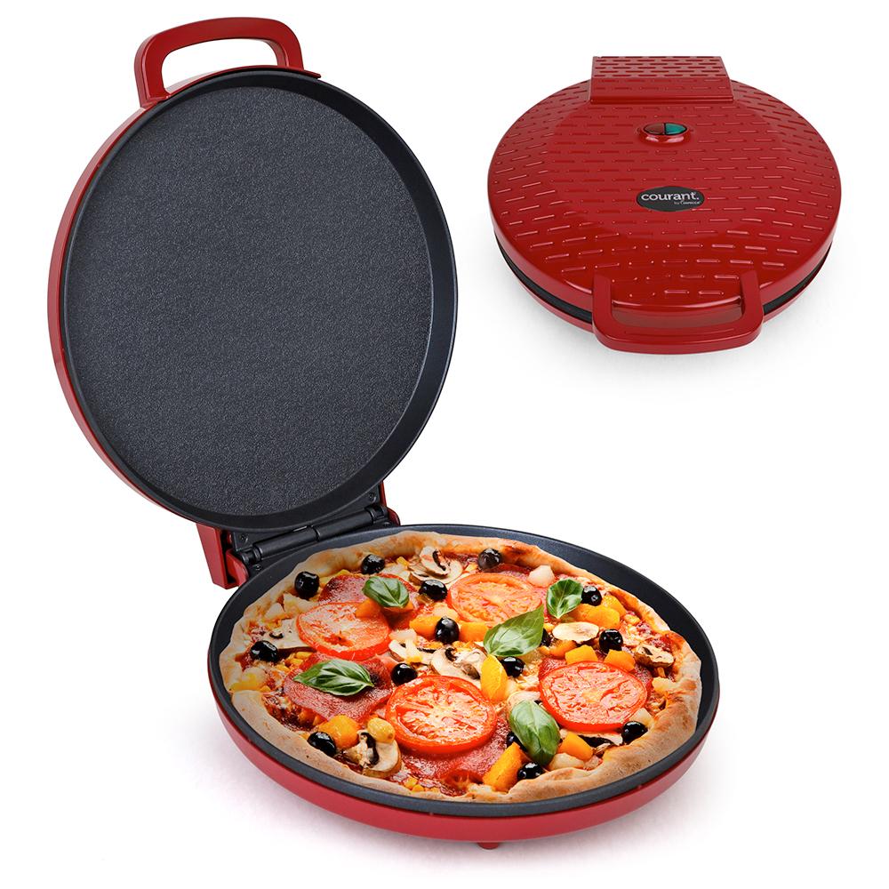 Courant Pizza Maker, Griddle and Oven, 220 Voltage, Kosher! - Red