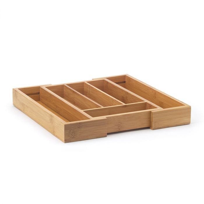 HIC Kitchen Expandable Organizer Tray, Bamboo