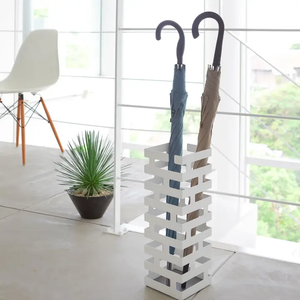 2362 Brick Umbrella Stand - Steel - Square White