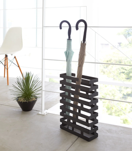 2361 Brick Umbrella Stand - Steel - Rectangle Black