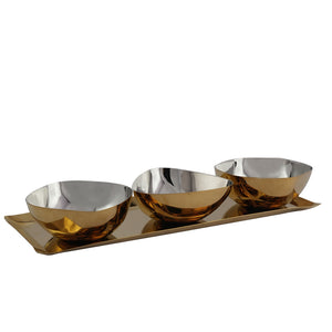 50873 • Auburn Two Tone Bowls/tray Set