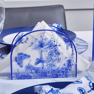 NH-FT-N Napkin Holder - French Toile - Navy