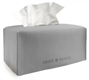 Space Grey Tissue Box Pleather