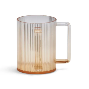 55031 Acrylic Washing Cup Brown strip design 5