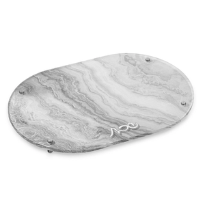 HN-TR-AG-2 Hadlokas Neiros Tray - Agate - Silver