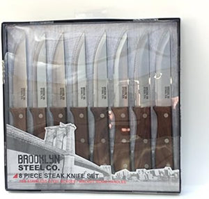 8pc Jumbo Steak Knives Walnut