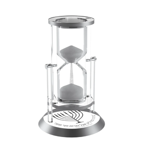 HG02S Turning 30-Min Hourglass Sand Timer - Silver