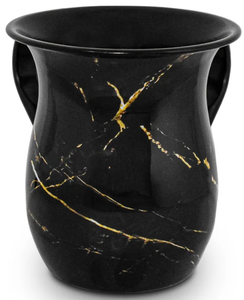 60181 Black and Gold Marble Washing Cup