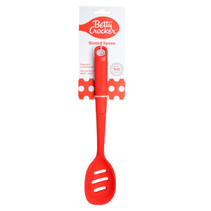 BETTY CROCKER Slotted Spoon, Silicone 13"