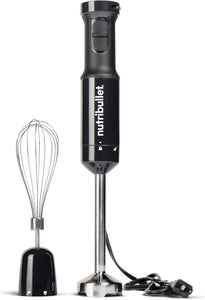 nutribullet NBI50100 Immersion Blender Arm & Whisk Attachment, For Smoothies, Soups & Dips, 350 Watt, Charcoal Black