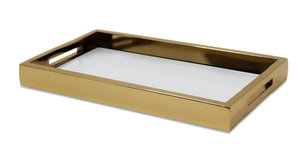 VMT4078 Rectangle Gold Mirror Tray - 16.25"L