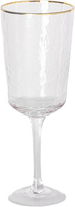 47872 Glass Wine Hammered Clear