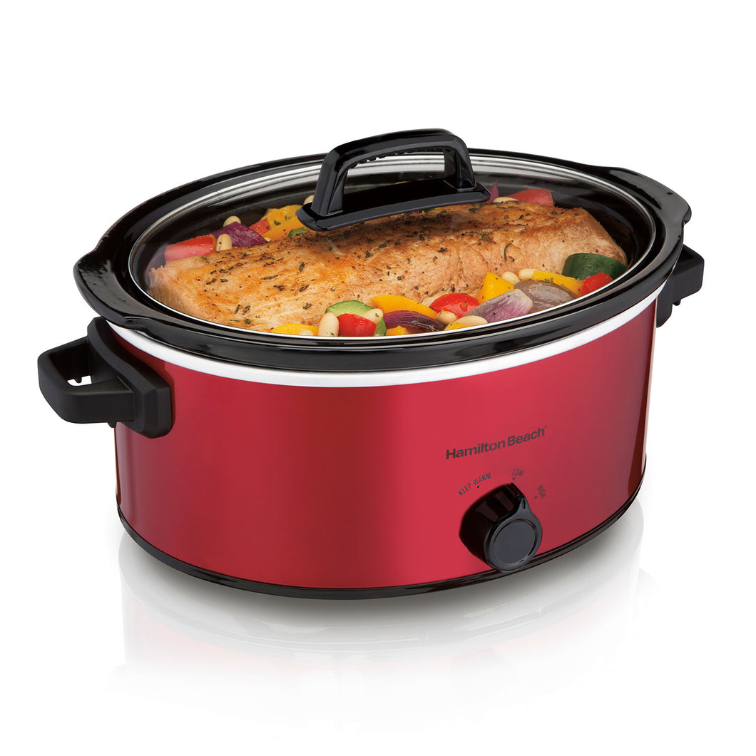 5 QT OVAL SLOW COOKER RED