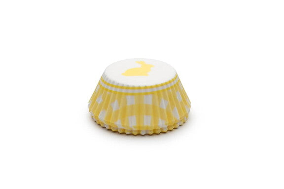 Yellow Gingham Bunny Bake Cups, 50 Count