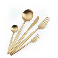 G101093 Tai Chi Brushed Gold Flatware Service For 4