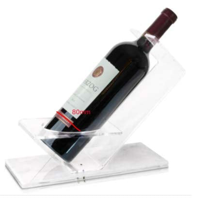 Lucite Wine Bottle Holder With Marble Accent