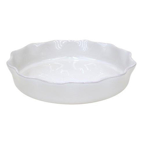 RFF784-WHI RUFFLED PIE DISH COOK & HOST WHITE