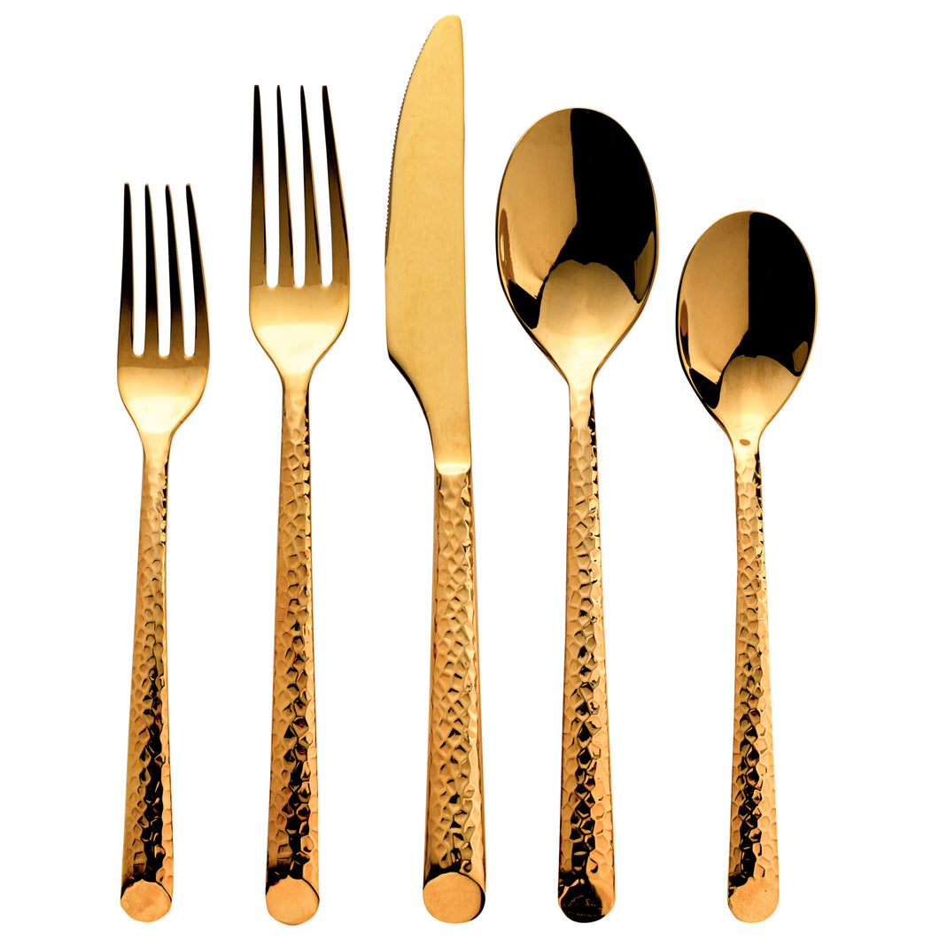 VC-202 Onyx, Gold Flatware Service For 4