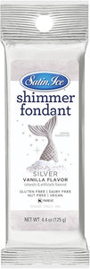 Silver Shimmer Vanilla Fondant - 4.4oz - Packet