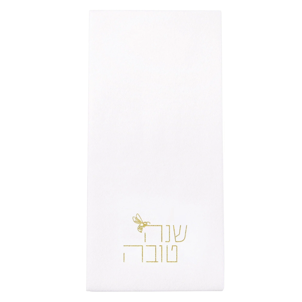 Rosh Hashana - Guest Towel - Gold