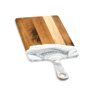 ACB-816-MAR 8x16 Medium Acacia Cheeseboard Marble