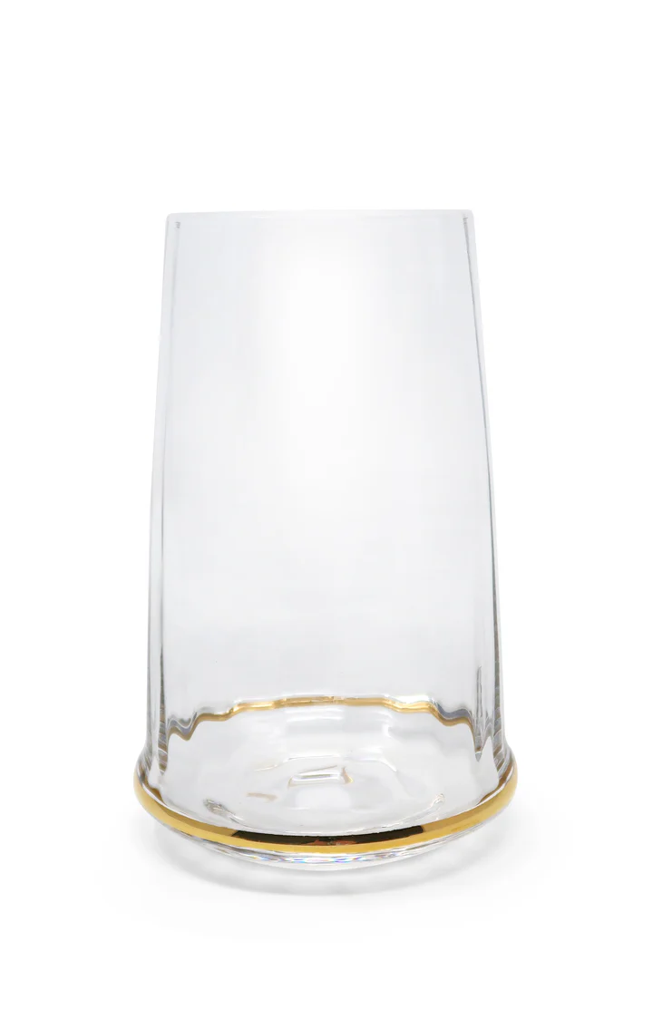 VHB3906 Highball Glasses with Gold Bottom Rim