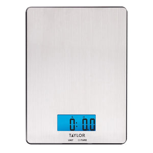 Taylor Stainless Steel Digital Kitchen Scale, 11 lb.