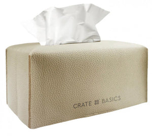 Dove Taupe Tissue Box Pleather