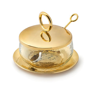 51124 SPHERE BOWL W/ PLATE GOLD