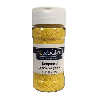 Celebakes Bumblebee Yellow Nonpareils, 3.8 oz.