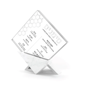 TSC-M Honeycomb Simanim Cards(5) with Triangular Base-Marble