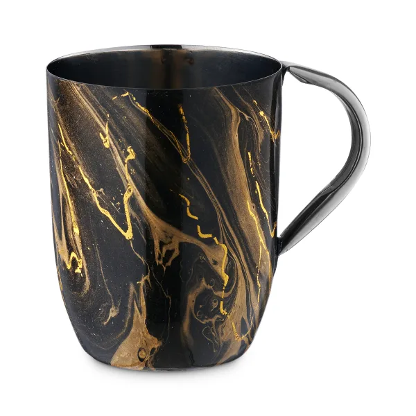 60446 Washing Cup black with gold