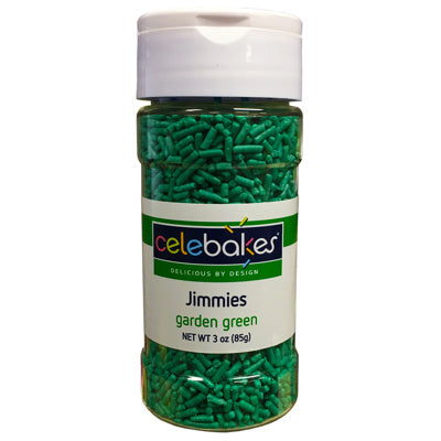 Celebakes Garden Green Jimmies, 3 oz.