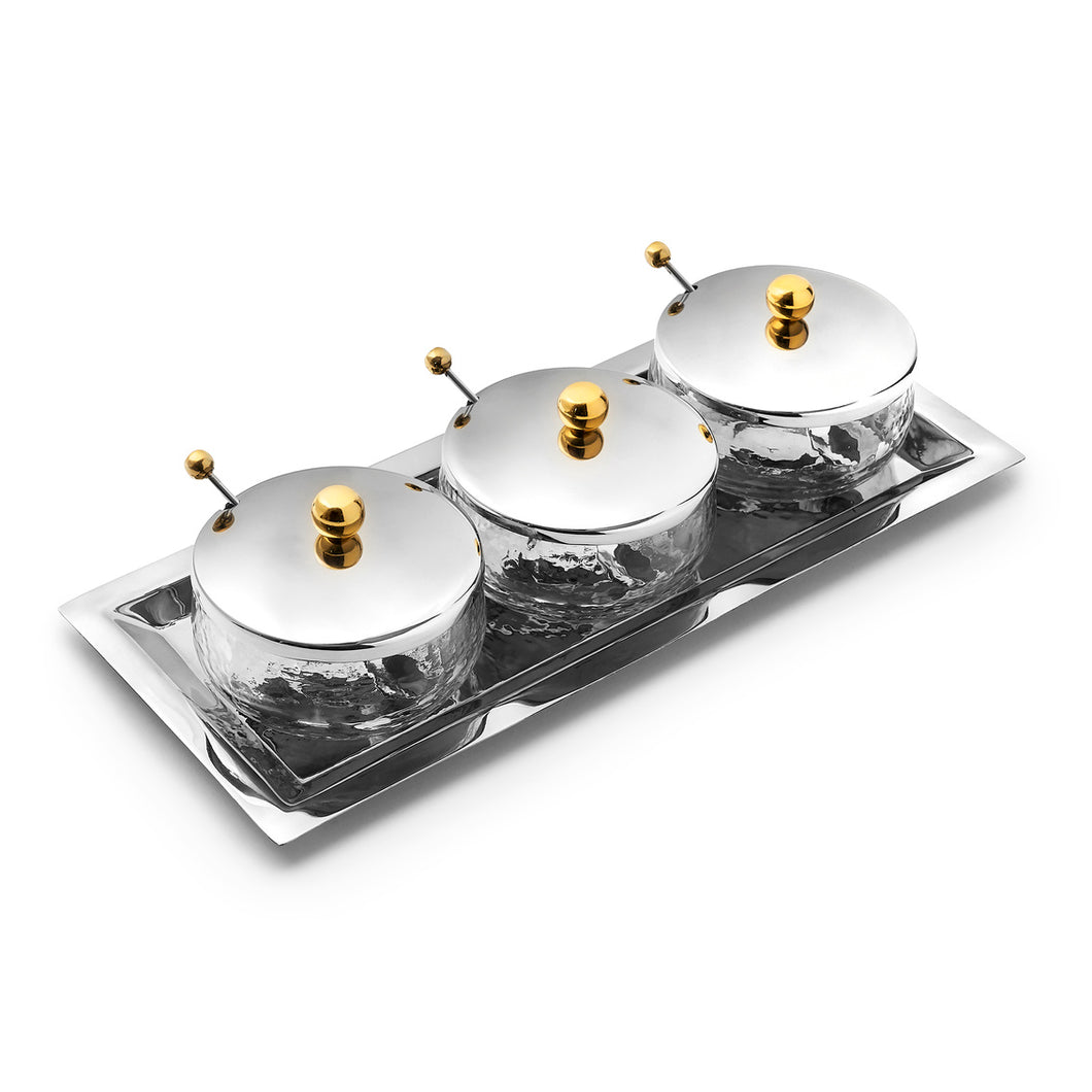 51122 SPHERE S/3 SET W/ TRAY 2 TONE