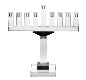 165-BLK Menorah Crystal with Black 13 inch