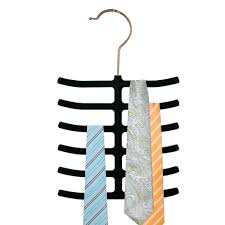 HB 3PK VELVET TIE HANGER BLACK