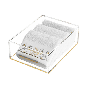 TBFGB01 Lay-Flat Towel Box with Golden Branch Towels