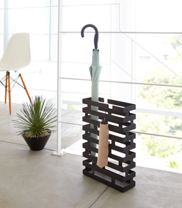 2361 Brick Umbrella Stand - Steel - Rectangle Black