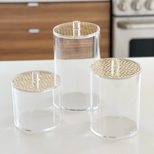 Load image into Gallery viewer, J-JKLM-LGD MED LUCITE JAR -LASER CUT DESIGN
