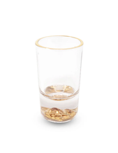 Load image into Gallery viewer, VLG3930 Set of 6 Liquor Glasses with Gold Rim and Gold Reflection Base
