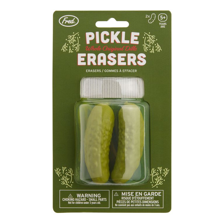 FRED PICKLE ERASERS - CARDED