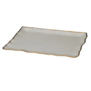 20490 Regency Gold Rectangular Platter 16in X 11.75in