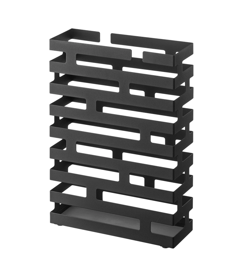 2361 Brick Umbrella Stand - Steel - Rectangle Black