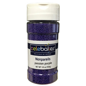 Celebakes Passion Purple Nonpareils, 3.8 oz.