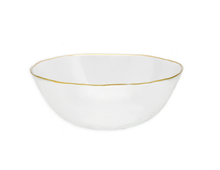 Load image into Gallery viewer, CB2560 Clear Salad Bowl with Gold Rim - 8.5&quot;D
