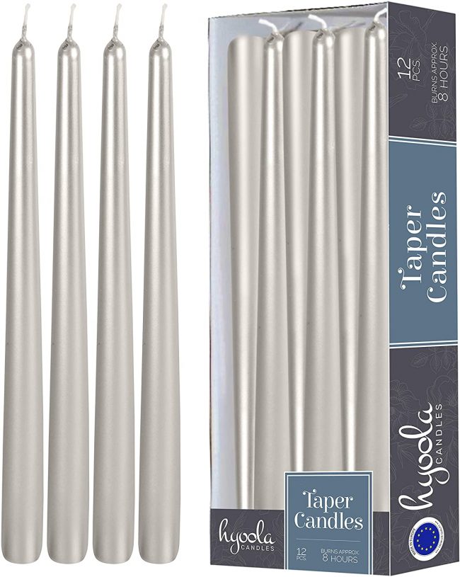 Taper Candles Silver