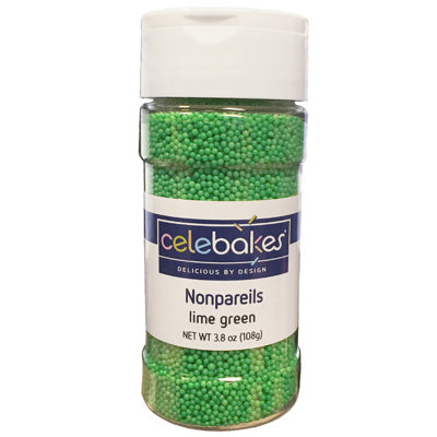 Celebakes Lime Green Nonpareils, 3.8 oz.