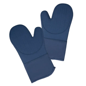 Silicon Oven Mitt Blue