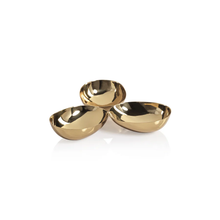 Load image into Gallery viewer, IN-7991 Triple Nut Bowl - Polished Gold
