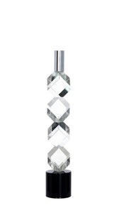 VCH4015 Crystal Candlestick Diagonal Design 11.25"H